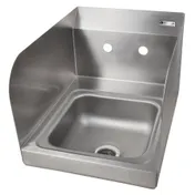 John Boos PBHS-W-0909-SSLR 12" Wall Mounted Hand Sink without Faucet - 3 Splashes 1 image