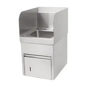 John Boos PBHS-W-0909-TD-SSLR-X 12" Wall Mounted Hand Sink without Faucet/with Dispenser/flyer 1 image