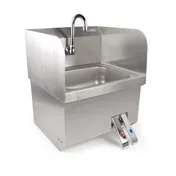 John Boos PBHS-W-1410-KV2APN-SS Wall Mounted Hand Sink w/Hands Free Faucet & Knee Valves-3 Splashes 1 image