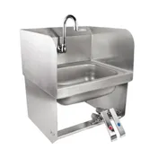 John Boos PBHS-W-1410-KV2MB-SS-X 17" Wall Mounted Hand Sink w/Hands Free Faucet & Knee Valves-flyer 1 image