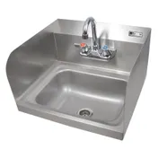 John Boos PBHS-W-1410-P-SSLR-X 17" Wall Mounted Hand Sink w/Splash Mount Faucet-3 Splashes/flyer 1 image