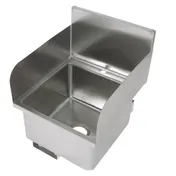 John Boos PBHS-W-1616-SSLR 18" Wall Mounted Hand Sink without Faucet - 16 gauge / 3 Splashes 1 image