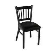 JMC Furniture COBRA CHAIR VINYL Indoor Side Chair with Slat Back and Metal Frame with Black Powder Coat Finish 1 image