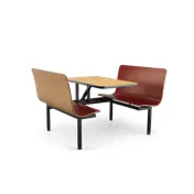 JustChair CONT-WS-59 Contour Table Unit, 59"L, Wall Mounted, Laminated Top, Black Steel Frame 1 image