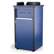 JustChair TRCPT-HPL-GR1 Trash Receptacle, 35 Gallon, 23-1/2" x 23-1/2" x 48", Plastic Laminate, Green 1 image