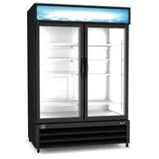 Kelvinator KCHGICM49FB 55" 2 Glass Door Freezer Merchandiser in Black, 48 cu. ft. 1 image