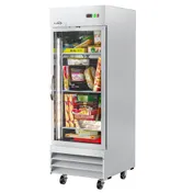 Koolmore RIF-1D-GD 29" 1-Section Reach-In Freezer, Glass Door, Bottom Mount, 23 cu. ft., Stainless Steel 1 image