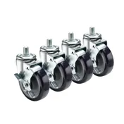Krowne 28-147S Krowne Heavy Duty 3/4"-10 Threaded Stem Caster, Swivel with Brake 1 image