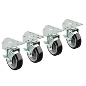 Krowne 28-166S Krowne Triangle Heavy Duty Plate Caster, Swivel with Lock 1 image