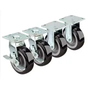 Krowne 28-180S Krowne Extra Heavy Duty Large Plate Caster, 4-1/2" X 4-1/8" Plate 1 image