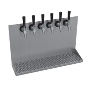 Krowne KWMDT-6S Wall Mounted Drip Tray, Six Faucets, 24" OA Length, Brushed, Stainless Steel 1 image
