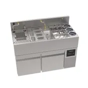 Krowne MW48R 48" Blender Station Underbar Ice Bin/Cocktail Station - w/Low-Profile Refrigerated Base 1 image