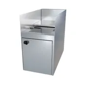 LaCrosse CL12TRA Classic 24" Trash Receptacle, 12"W x 24"D, Locking Door, 304 Stainless Steel, NSF 1 image