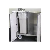 Lakeside 155045 Stainless Steel Waitress Station with 11D Overshelf and 8 Waste Chute 3 image
