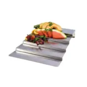Lakeside 200 Display Riser - 28" W x 17" D Rectangular Stainless Steel with Five 3" Deep Steps, USA Made 1 image