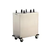Lakeside 5209 Non-Heated Mobile Enclosed Two Stack Dish Dispenser for 8 1/4" to 9 1/8" Plates 3 image