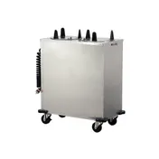 Lakeside 6211 Mobile Enclosed Two Stack Heated Dish Dispenser for 10 1/4" to 11" Dishes  3 image