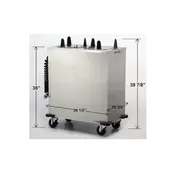 Lakeside 6212 Mobile Enclosed Two Stack Heated Dish Dispenser for 11 1/4" to 12 1/4" Dishes 5 image