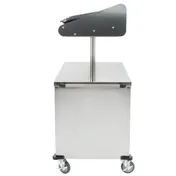 Lakeside 663 Solid Stainless Steel Breakfast / Snack Cart w/ Overhead Shelf with (3) Plastic Bins 5 image