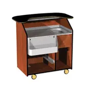Lakeside 68400 40 lb. Ice Bin 7-Bottle Removable Speed Rail-44" Portable Bar 1 image