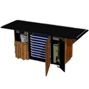 Lakeside 6855 99" Mobile Modular Breakout Dining Station, Enclosed Base w/ Storage, (3) Interior Compartments 3 image