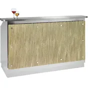 Lakeside 76111 Wilson 50 lb. Ice Bin (2) 7-Bottle Speed Rail-72" Portable Bar 1 image