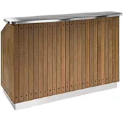 Lakeside 76512 Chalet 50 lb. Ice Bin (2) 7-Bottle Speed Rail-96" Portable Bar 1 image
