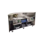 Lakeside 76811 40 lb. Ice Bin (2) 7-Bottle Speed Rail-70" Portable Bar 3 image