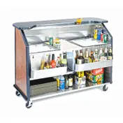 Lakeside 76886 (2) 40 lb. Ice Bin (2) 7-Bottle Speed Rail-63" Portable Bar 1 image