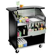 Lakeside 884 43" Portable Bar with Laminate Finish, Removable 7-Bottle Speed Rail, and 40 lb. Ice Bin 3 image