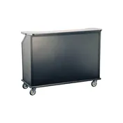 Lakeside 886 63" Portable Bar with Laminate Finish, Removable (2) 7-Bottle Speed Rail, and (2) 40 lb. Ice Bin 4 image