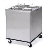 Lakeside 919 Mobile Enclosed 4-Stack Dish Dispenser w/ 7.5" Dia. Dish Size, Heated 1 image