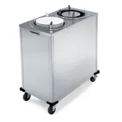 Lakeside 927 Mobile Enclosed Two Stack Heated Adjust-A-Fit Dish Dispenser 1 image