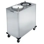 Lakeside 992 Mobile 2-Stack Dish Dispenser For Oval Plates w/ 11-3/8"x13.5" Dish Size, Heated 1 image