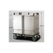 Lakeside DCD-5510 Stainless Steel 10 Tray Meal Delivery Cart w/ 2 Compartments 3 image