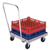 Lakeside PBGRD2 Stainless Steel Glass Rack Dolly, 400 lb Capacity, 20x20, Push Handle, Heavy Duty 6 Casters 1 image