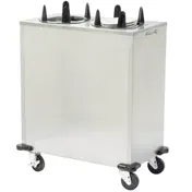 Lakeside V6212 Mobile 2-Stack Dish Dispenser For Oval Plates w/ 9.5"x12.5" Dish Size, Heated 1 image