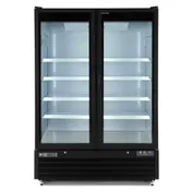Maxx Cold MXGDM-50FBHC - 54" Glass Door Freezer, Black, 50 cu ft, 1-1/4 HP, Lockable Doors 1 image