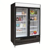 Maxx Cold MXM2-48RBHC 54" Merchandiser Refrigerator in Black w/ 2 Glass Door, 48 cu.ft. 4 image