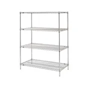 Metro EZ1836NC-4 Super Erecta 4-Shelf Wire Shelving Convenience Pak, Chrome - 18" x 36" x 74" 1 image