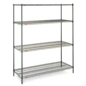 Metro EZ1848NK3-4 Super Erecta 4-Shelf Wire Shelving Convenience Pak, Metroseal 3 - 18" x 48" x 74" 1 image
