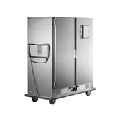 Metro MBQ-200D 2-Door Stainless Steel Heated Banquet Cabinet, 200 Plate Capacity, 1650W, Casters 4 image