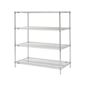Metro N446C Super Erecta 4-Shelf Stationary Wire Shelving Starter Unit, Chrome - 21" x 42" x 63" 1 image
