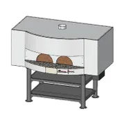 Marra Forni MS83-31W Wood / Coal / Gas Fired Pizza Oven w/ 83" x 31" Brick Deck, Tile Facade 1 image