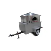 Marra Forni MTS36-36W MS Series Wood-Fired Trailer Oven w/ 36"x36" Brick Deck, Manual Controls 2 image