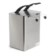 Nemco 10962 Condiment Pump, 10.875"W x13.25"D x18.75"H, SS, Fits 1.5 Gal Pouches, 2-Setting, 2 Heads 1 image