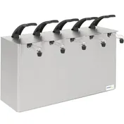 Nemco 10965 Condiment Pump, 21" W x 13" D x 18" H, NSF, Fits 1.5-Gallon (6 qt) Pouches, 5 Heads 1 image