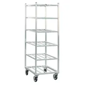New Age 1356 Aluminum Mobile Universal Cart with 6 Shelf w/ 10-1/2" Shelf Spacing 1 image
