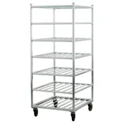 New Age 1357 Aluminum Mobile Universal Cart with 7 Shelf w/ 9" Shelf Spacing 1 image