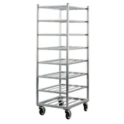 New Age 1358 Aluminum Mobile Universal Cart with 8 Shelf w/ 7-1/4" Shelf Spacing 1 image